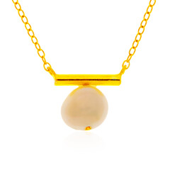 Weiße Süßwasserzuchtperlen-Silbercollier (Joias do Paraíso)