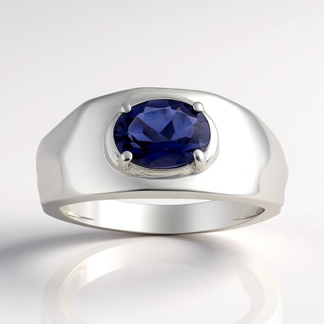 Anello in argento con Iolite del Madagascar (de Melo)