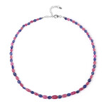 Collier en argent et Saphir rose de Madagascar