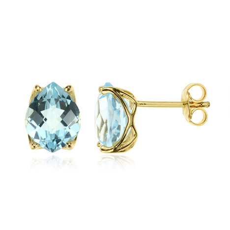 Orecchini in oro con Topazio Blu Cielo (dagen)