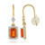 9K AAA Mexican Fire Opal Gold Earrings