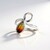 Anello in argento con Ambra Sunrise Baltica (dagen)