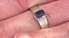 Zilveren ring met een ioliet