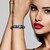 Bransoletka bangle ze srebra - Turkus Kingman Blue Mohave  (Jones Lee)