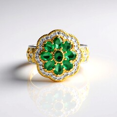 Anello in argento con Smeraldo Zambia (Gems en Vogue)