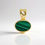 Ciondolo in argento con Malachite (Ornaments by de Melo)