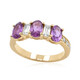 Bague en or et Saphir pourpre de Ceylan non chauffé