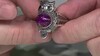 Zilveren ring met een paarse Kingman Mohave koper turkoois (Faszination Türkis)