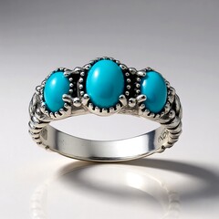 Anello in argento con Turchese Sleeping Beauty (Desert Chic)