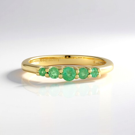 Anello in argento con Smeraldo Colombiano