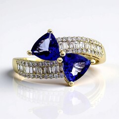 Anello in oro con Tanzanite AAA