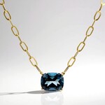 Collana in oro con Topazio Blu Londra (CIRARI)