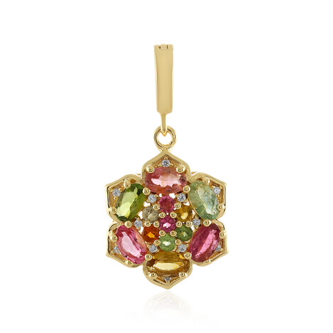 Zilveren hanger met toermalijnen