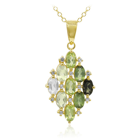 Edelstein-Silberhalskette