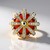Anello in argento con Calcedonio Rosso (Gems en Vogue)