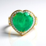 Anello in argento con Smeraldo pozzo D8 (Gems en Vogue)