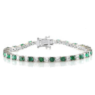 Sambia-Smaragd-Silberarmband (Gems en Vogue)