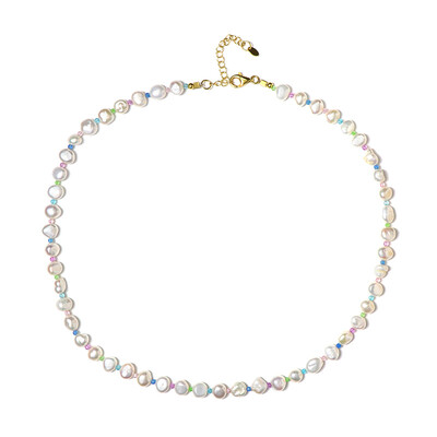 Collana in argento con Perla d'Acqua Dolce Bianca