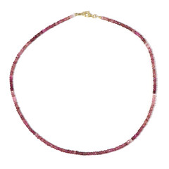 Collar en plata con Turmalina rosa de Nigeria