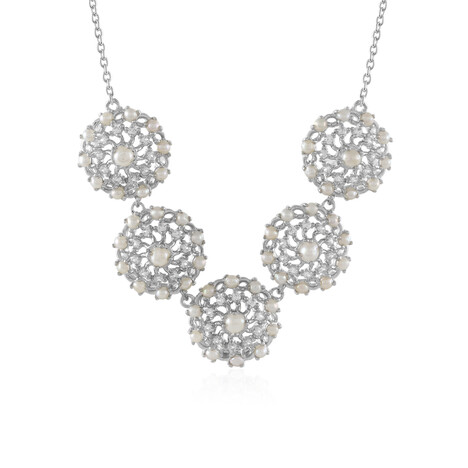 Süßwasserzuchtperlen-Silbercollier