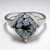 Anello in argento con Ossidiana Fiocco di Neve