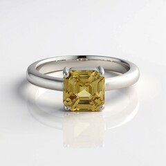 Anello in argento con Zircone Giallo