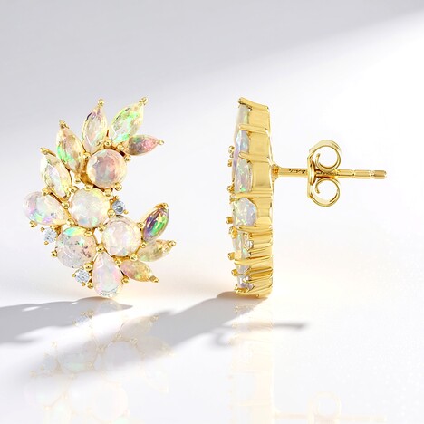 Orecchini in argento con Opale di Welo AAA (de Melo)