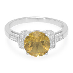 Anillo en plata con Cuarzo champán