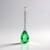 Ciondolo in argento con Quarzo Verde Smeraldo