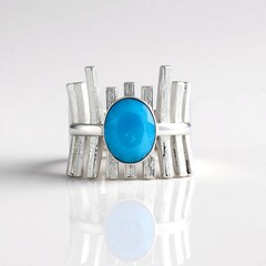 Anello in argento con Turchese Sleeping Beauty (de Melo Essence)