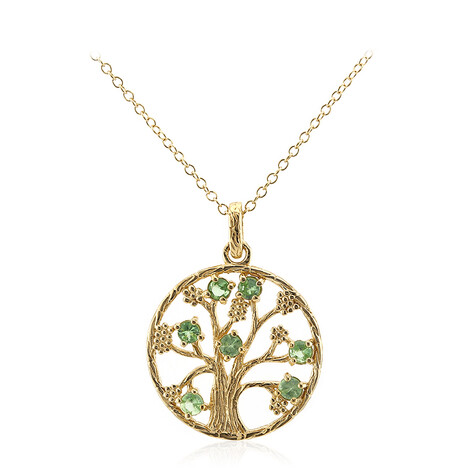 Tsavorit-Silberhalskette