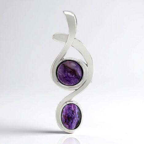 Pendentif en argent et Charoïte