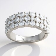 Zilveren ring met zirkonen