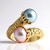 Anello in argento con Perla d'Acqua Dolce Argentata (TPC)