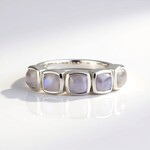Anello in argento con Pietra di Luna Blu (KM by Juwelo)