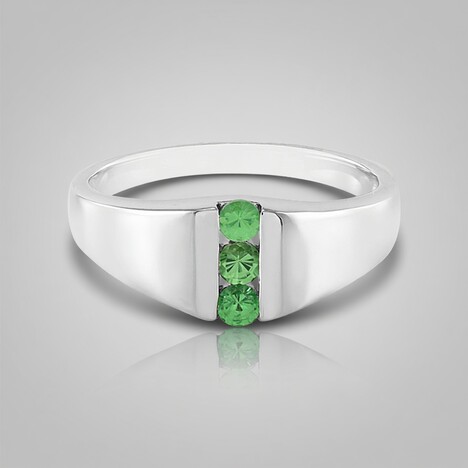 Anello in argento con Tsavorite della Tanzania