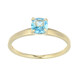 Anello in argento con Topazio Blu Svizzero