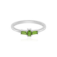 Bague en argent et Diopside de Russie