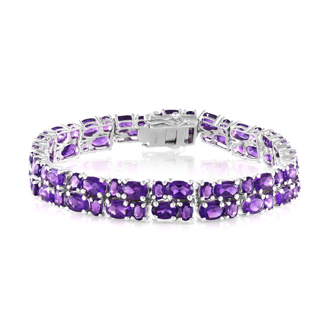 Sambia-Amethyst-Silberarmband