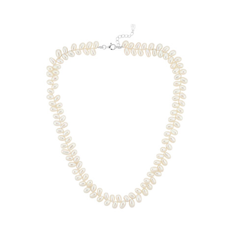 Collana in argento con Perla d'Acqua Dolce Bianca (TPC)