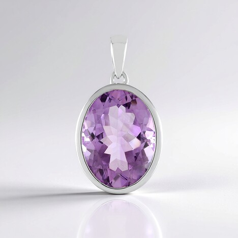 Ciondolo in argento con Ametista Rose de France