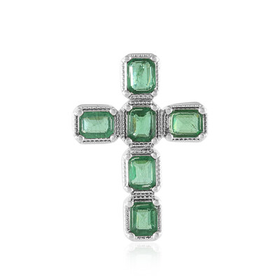 Pendentif en argent et Apatite verte