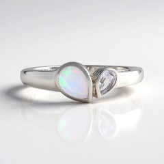 Anello in argento con Opale di Welo
