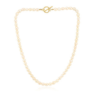 Collar en plata con Perla beige Freshwater
