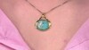 Zilveren hanger met een Turquoise mozaïek