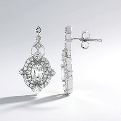 Orecchini in argento con Zaffiro Bianco