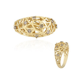 Anillo en plata con Diamante champán I2