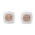 Champagne Diamond Silver Earrings
