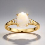 Bague en or et Opale d'Australie (CIRARI)