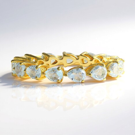 Anello in argento con Topazio Blu Cielo